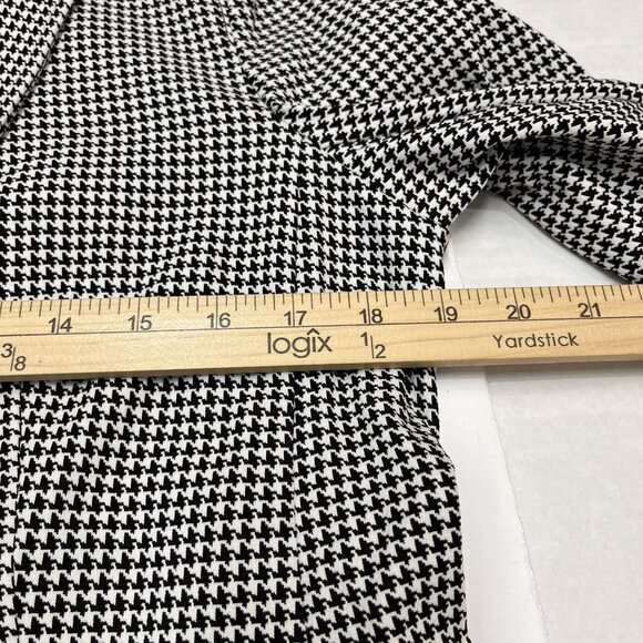 Anne Klein Blazer Womens M Black Houndstooth One Button Jacket Classic Capsule - Picture 8 of 8